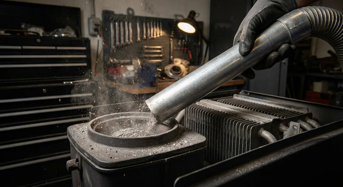 Nettoyage en profondeur de la chambre de combustion d'un poêle