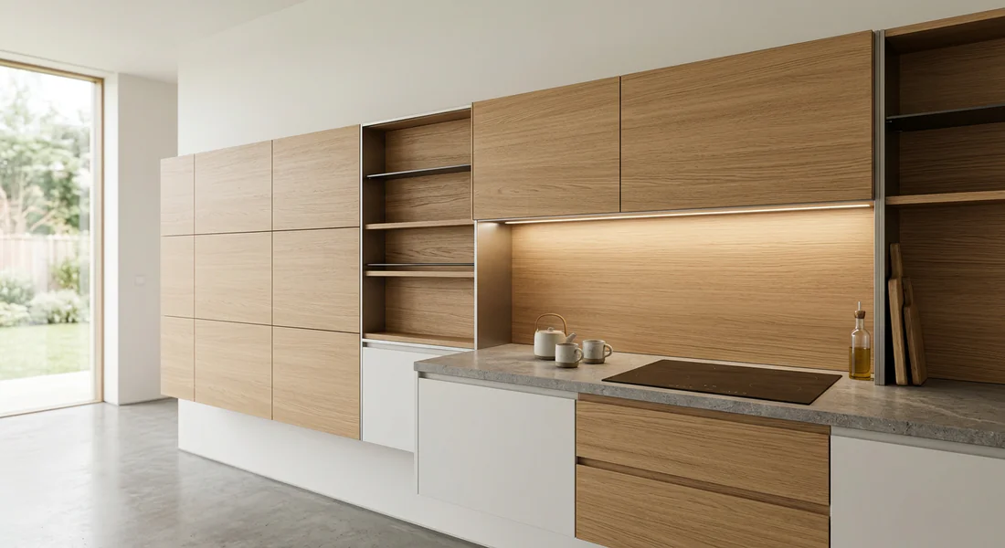 Le système de mur fonctionnel suspendu Bulthaup b3.