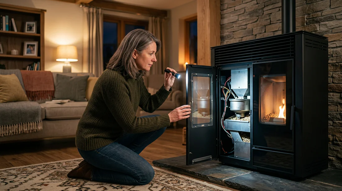 Vérification d'un poêle à pellet lors d'un blackout
