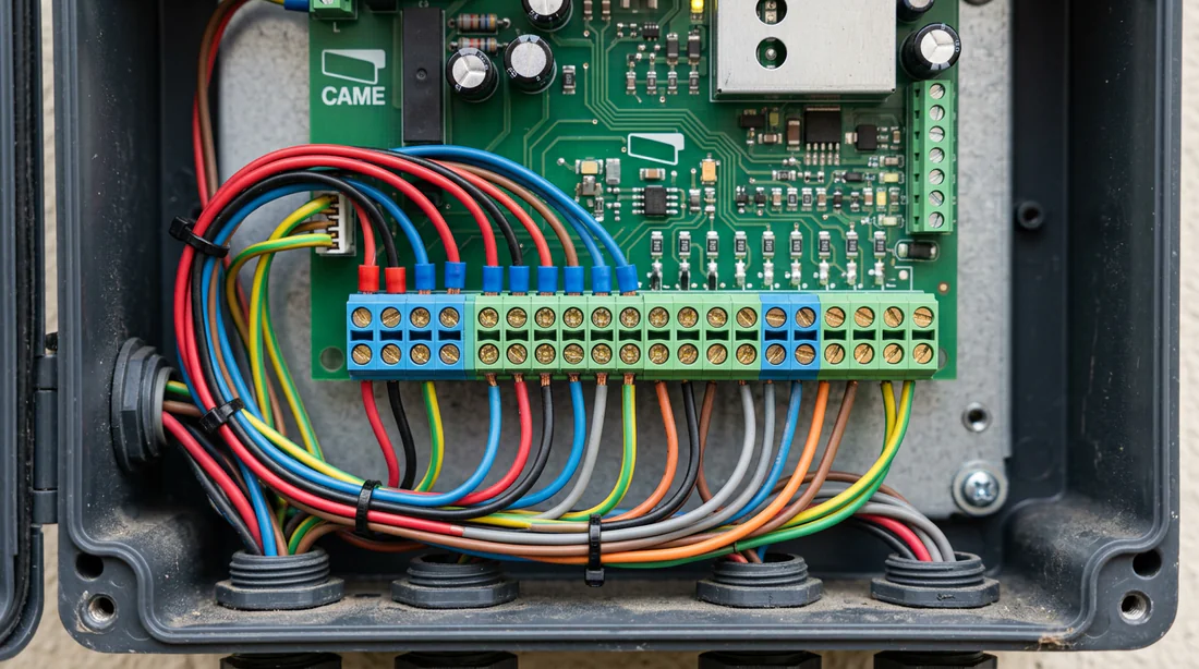 Raccordement électrique et câblage des borniers de la carte CAME ZA3