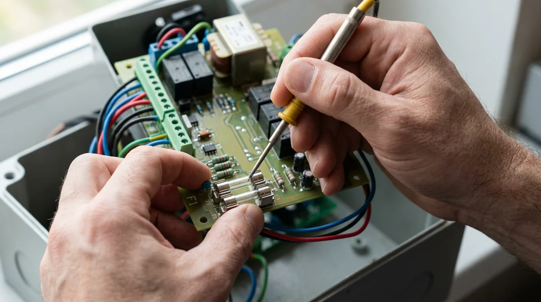 Vérification des fusibles de protection sur la carte électronique CAME ZA3