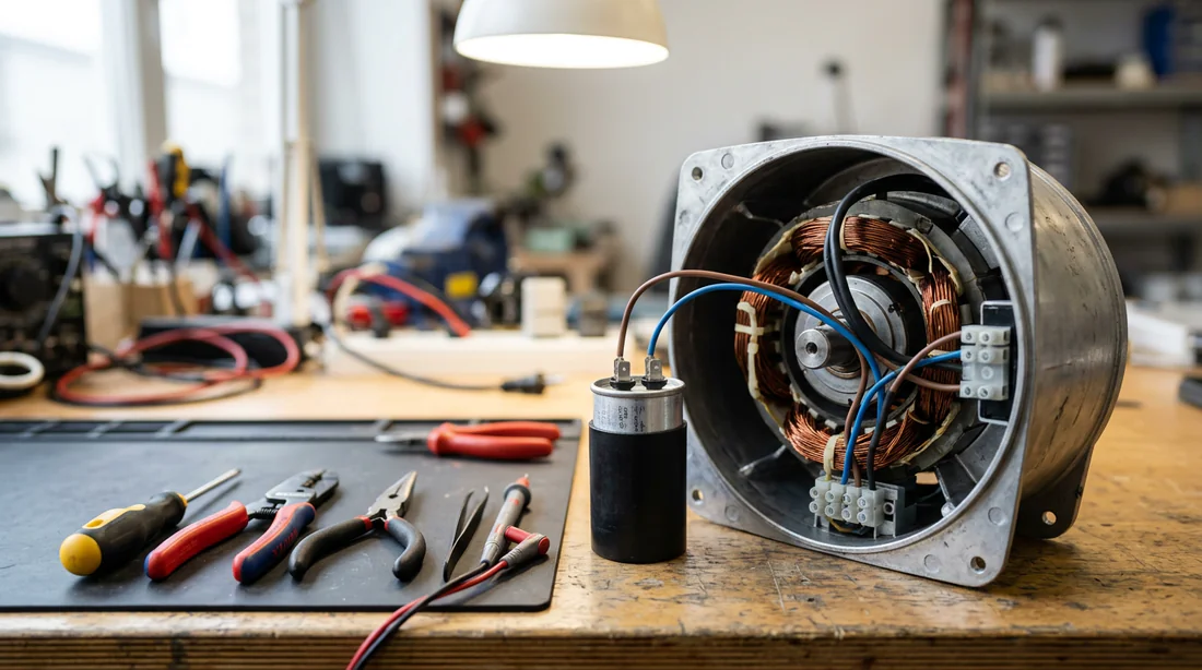 Condensateur de démarrage d'un moteur de hotte aspirante